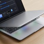 ordinateur portable affichant interface partage de fichiers